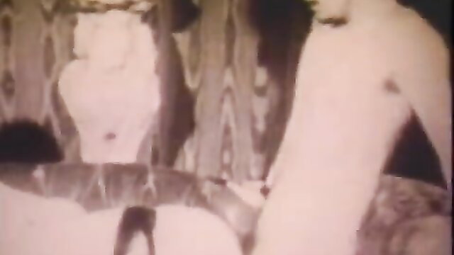 Vintage retro babes in lingerie sucking cock in wild swinger orgy