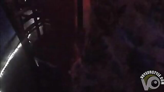 Hot girlfriend fucked hard in dimly lit bar